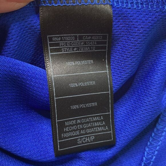 Adidas NBA Basketball Jersey Sleeveless V Neck Blue Orange Sz S - Picture 10 of 13